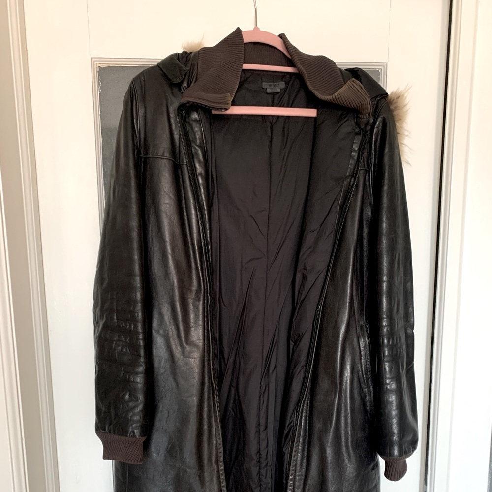 Luxury Montreal brand M0851 Leather Coat